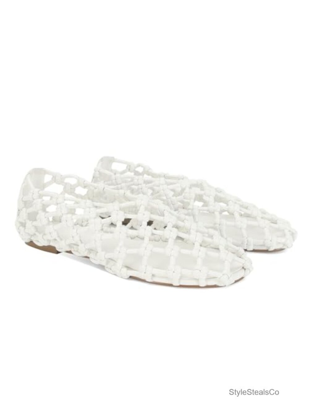 Woven Hollow Ballet Flats for Women Round Toe Breathable Casual Mary Jane Shoes
